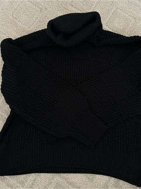 Classic Black Turtleneck Sweater - Women's